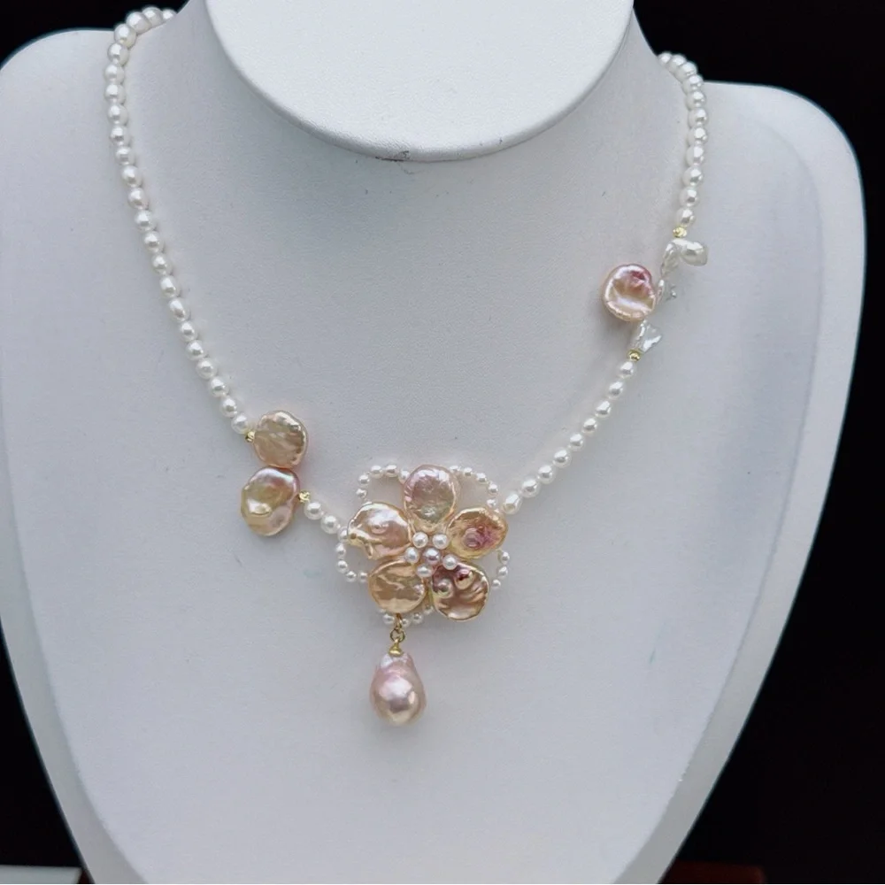 26X178 Handmade Premium Quality Freshwater Baroque Pearl Necklace - Picture 10 of 11
